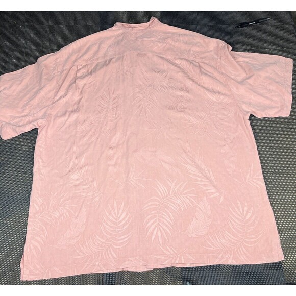 Tommy Bahama Men's XXL 100% Silk Camp Shirt Peach Preppy - Picture 8 of 9